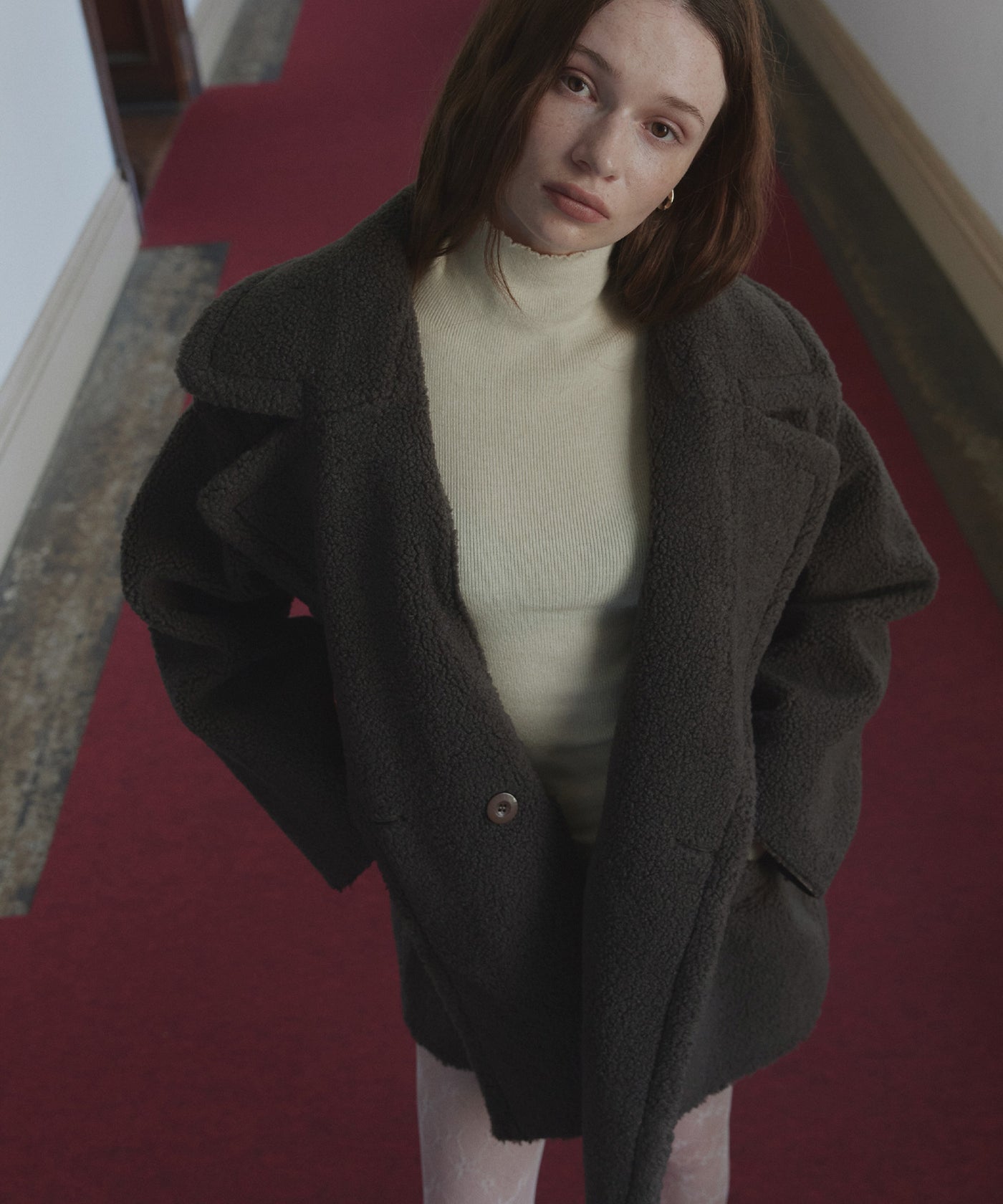 ボアコート ノーカラーボアコート | MICHEL KLEIN (Women)/ミッシェルクラン