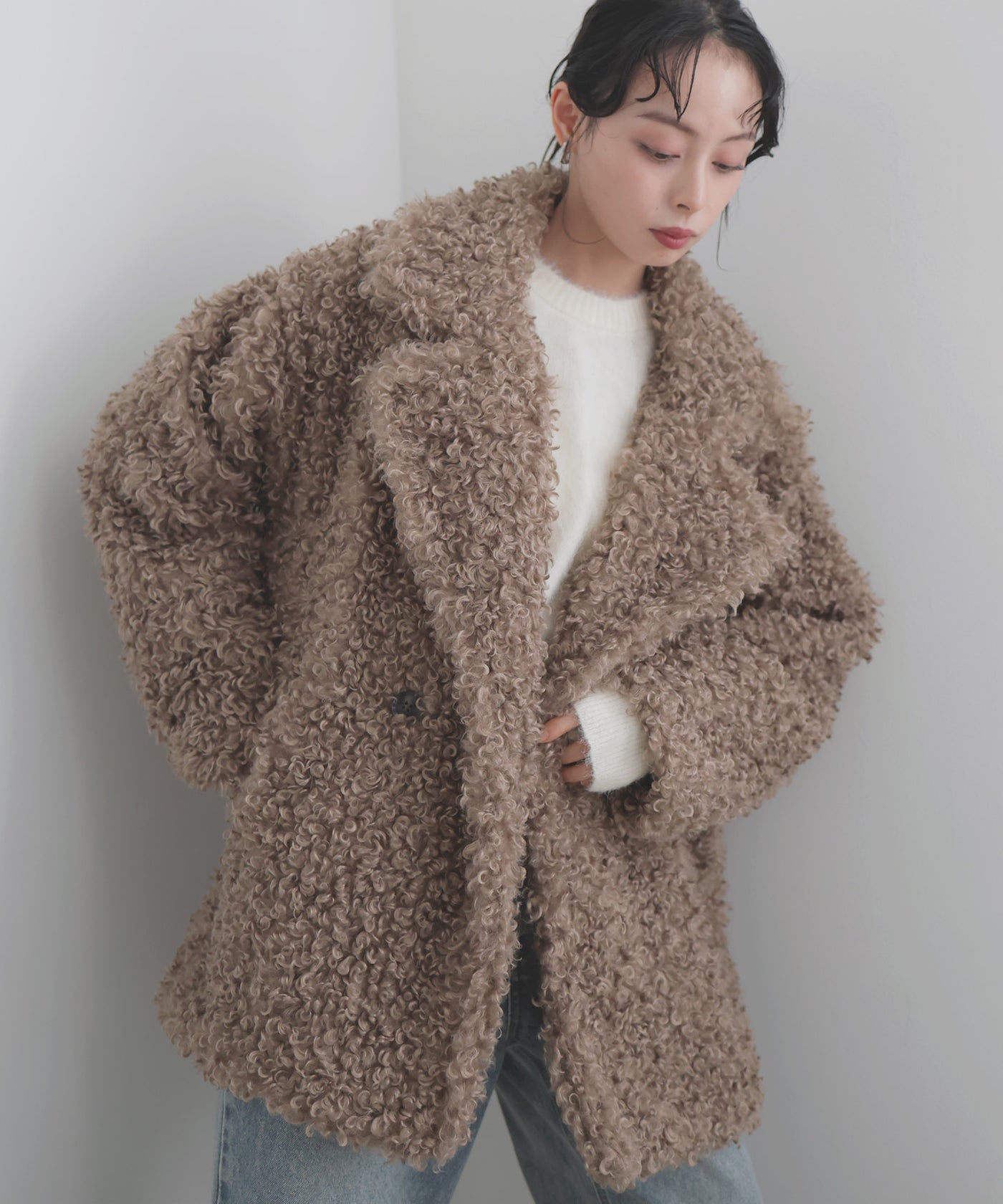 プードルファーテーラードコート – LIAN