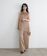 サテンイージーパンツ