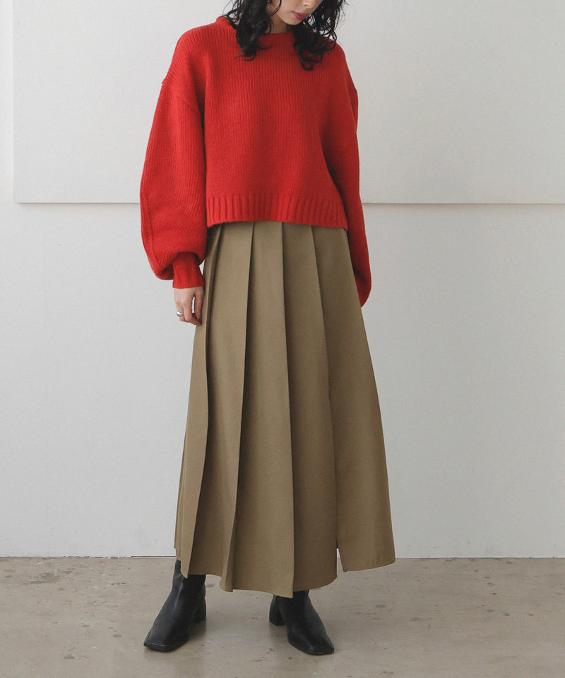 プリーツスリットスカート