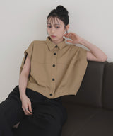 フレンチスリーブボックスシャツ