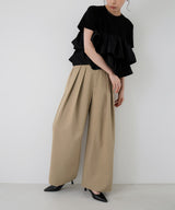 ツータックドレープワイドパンツ
