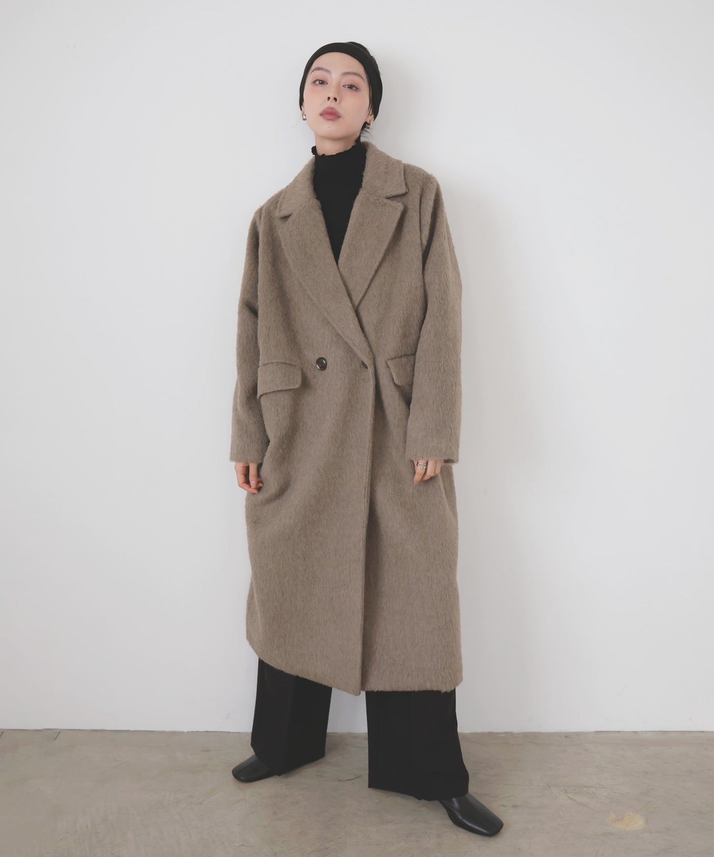 シャギーダブルロングコート – LIAN