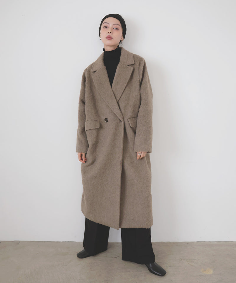 シャギーダブルロングコート