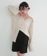 ビッグカラーシアースキッパーブラウス