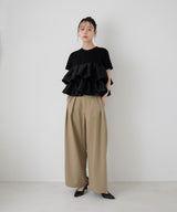 ツータックドレープワイドパンツ