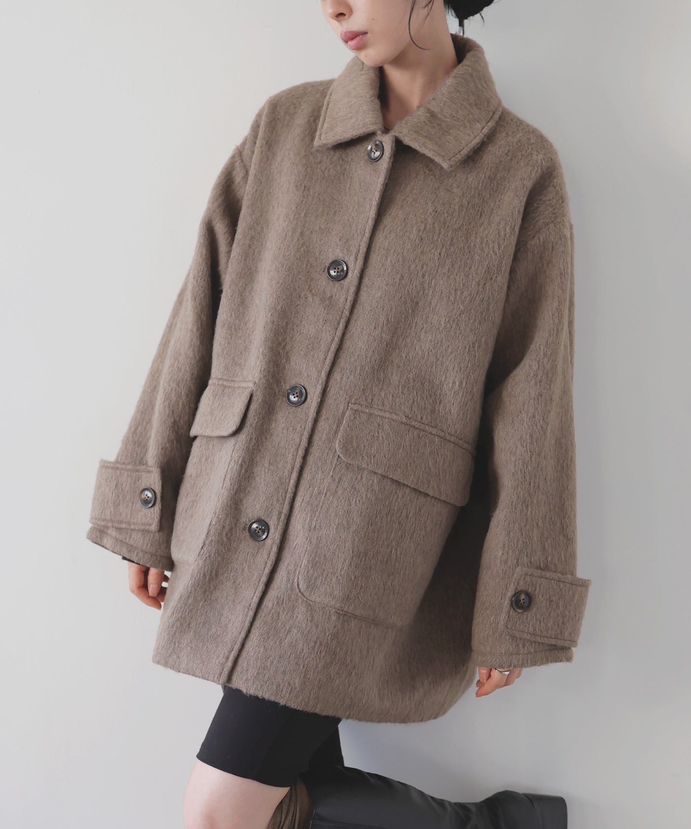 Lian シャギーダブルミドルコート ▪︎middle coat シャギーダブルミドルコート Lian official