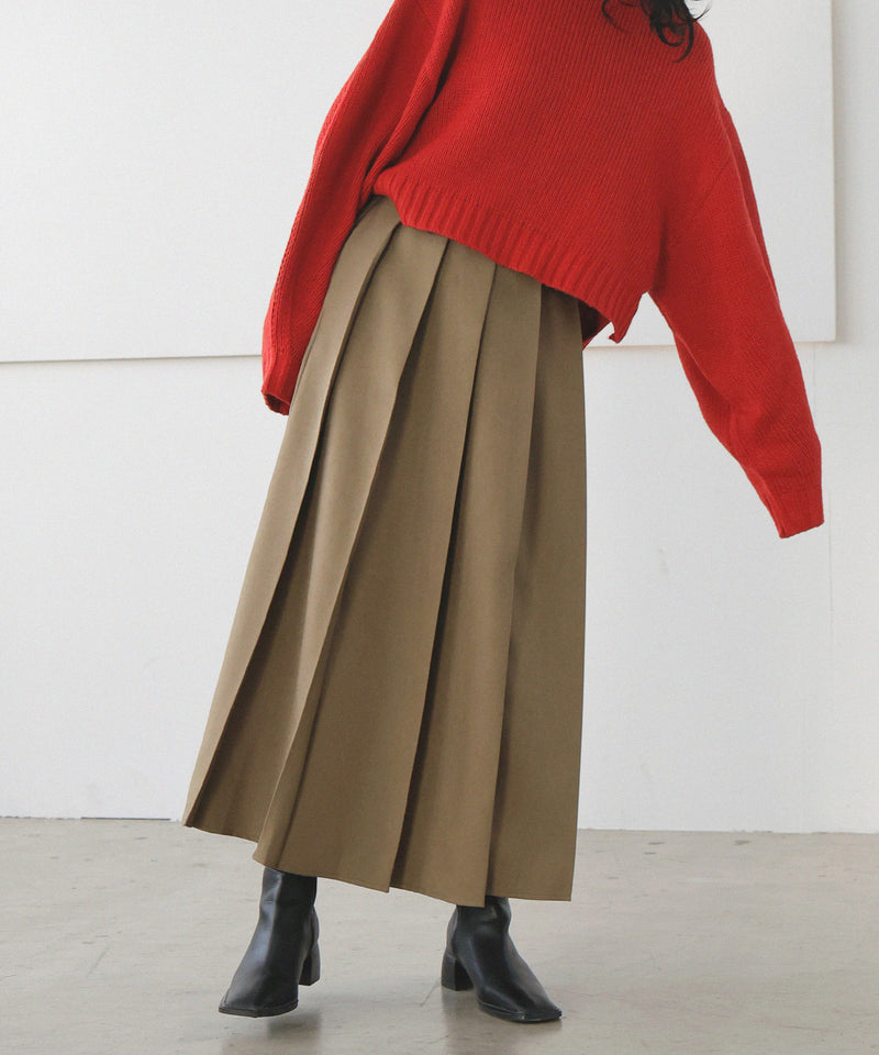 プリーツスリットスカート