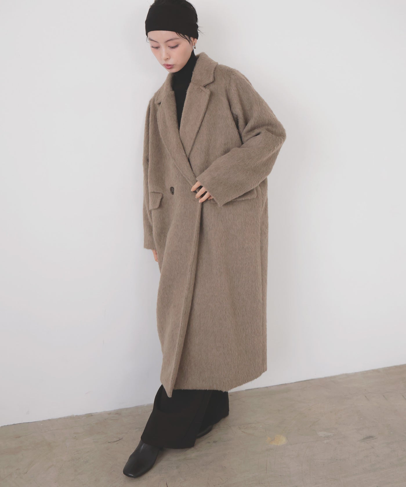 シャギーダブルロングコート – LIAN