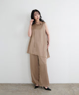 サテンイージーパンツ