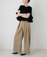 ツータックドレープワイドパンツ