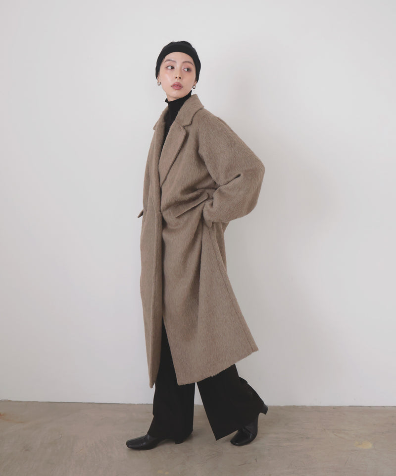 シャギーダブルロングコート