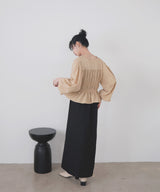 【一部予約商品】【mayu × LIAN】ダブルリボンシャーリングブラウス