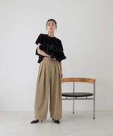 ツータックドレープワイドパンツ