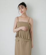 一部予約商品【セットアップ対応】プリーツビスチェキャミ