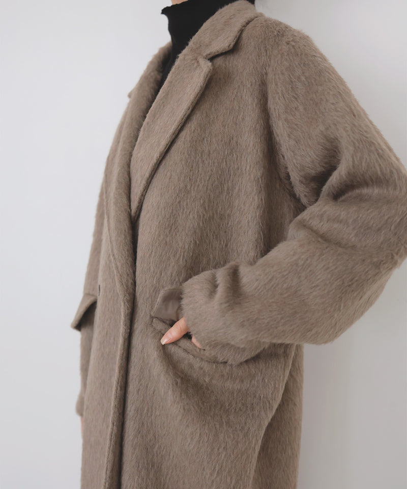 シャギーダブルロングコート