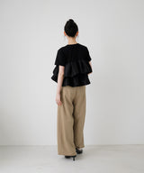 ツータックドレープワイドパンツ