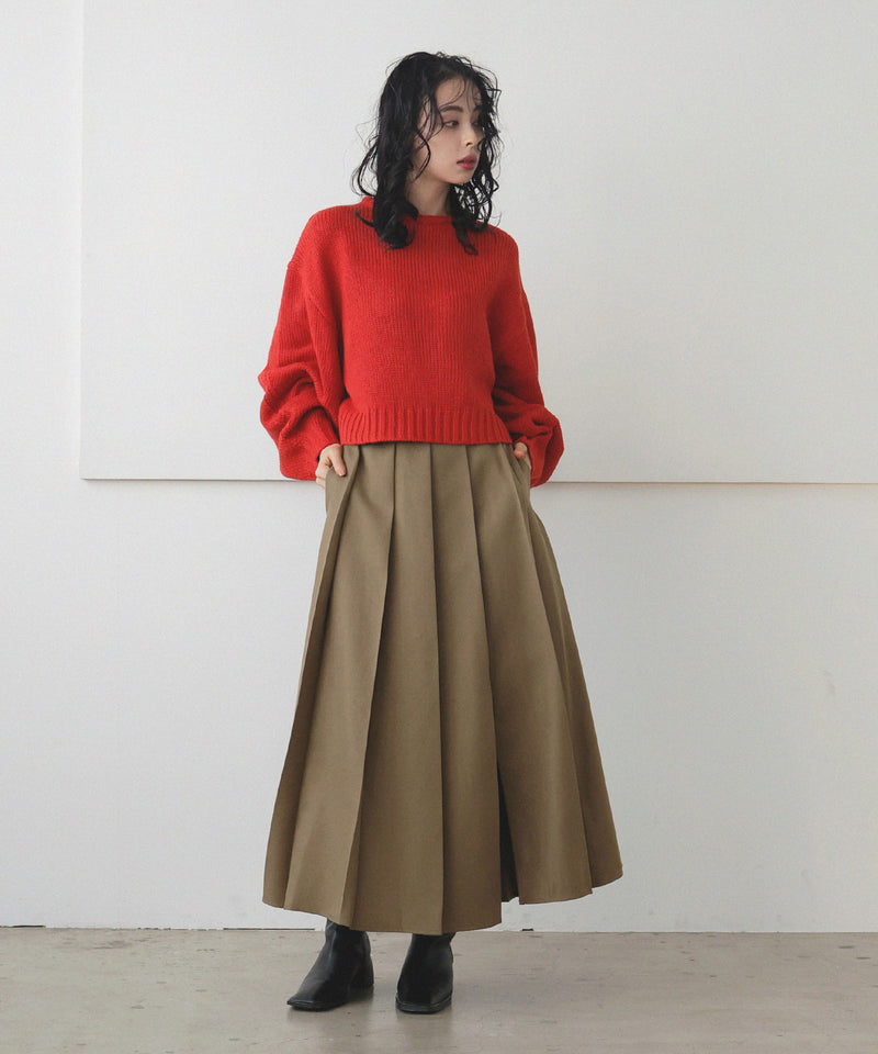 プリーツスリットスカート