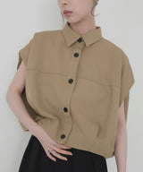 フレンチスリーブボックスシャツ