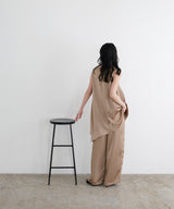 サテンアシメブラウス