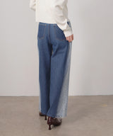 ストレートバイカラーデニムパンツ