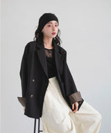 【1月下旬予約商品】レイヤードデザインテーラードジャケット