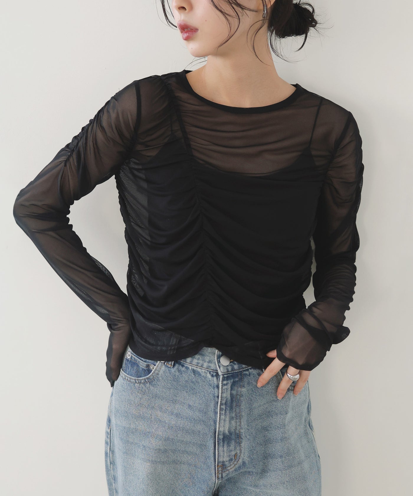 シアードレープリブトップス SHEER & DRAPE RIB TOPS | OCCASION STYLE | STORE | THINGS