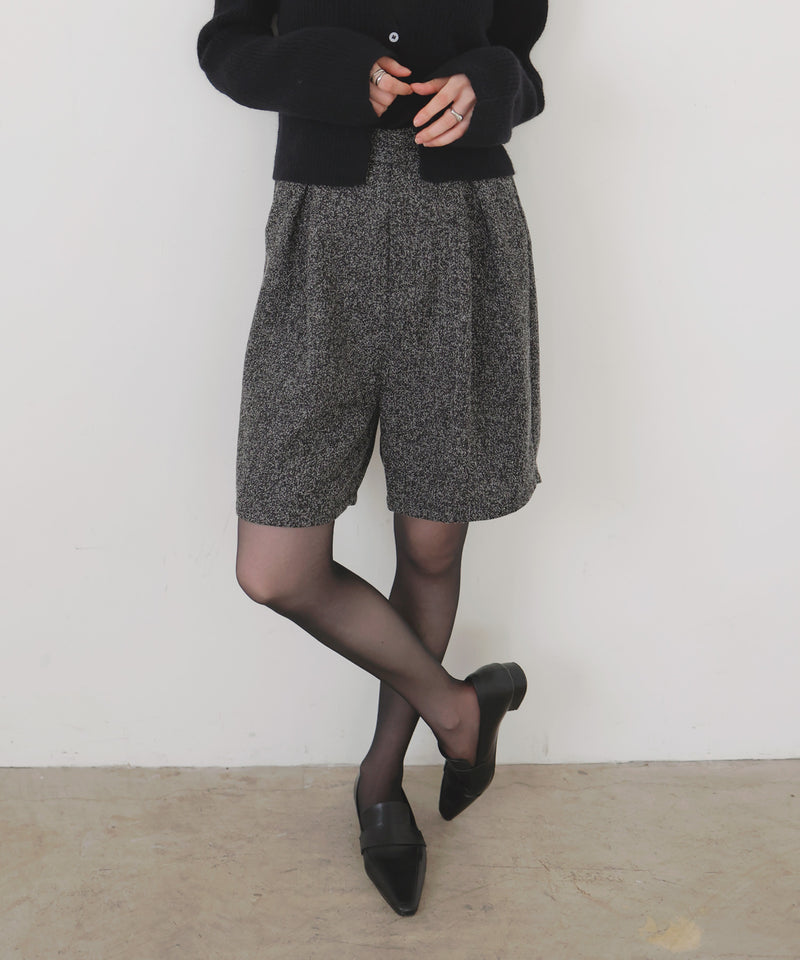 ツイードタックハーフパンツ