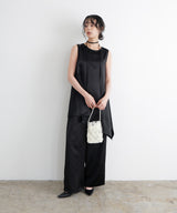 サテンアシメブラウス