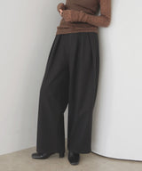 ウールライクタックワイドパンツ