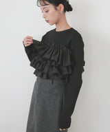 【12月上旬予約商品】フリルビスチェニットプルオーバー