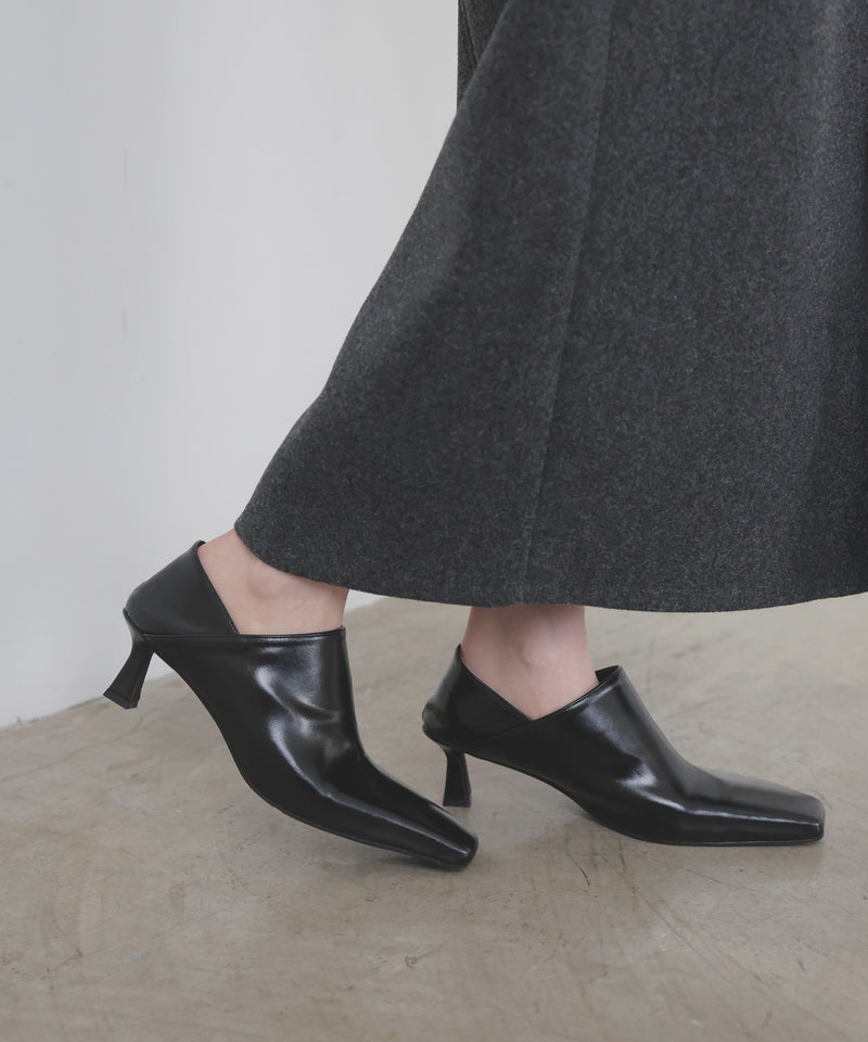 【12月上旬予約商品】2wayスクエアトゥパンプス