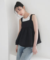 バイカラーツイードキャミ