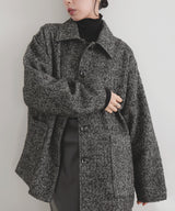 【10月中旬予約商品】ヘリンボーンパイピングカバーオールジャケット