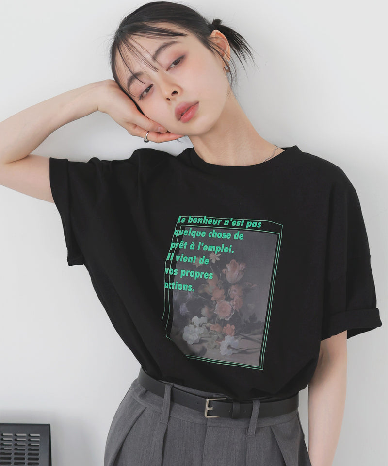 フラワーフォトロゴTシャツ