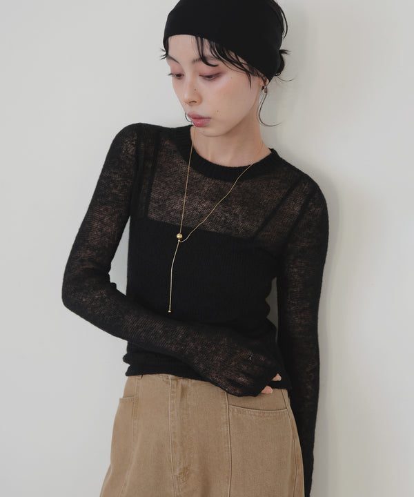 ウールモヘアシアーニット