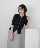 ニュアンスメタルボタンカーディガン