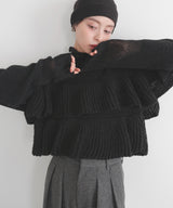 【12月下旬予約商品】シアーフリルニットプルオーバー