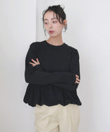 ペプラムニットプルオーバー