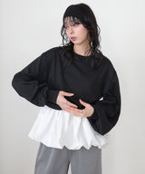 バルーンペプラムスウェット