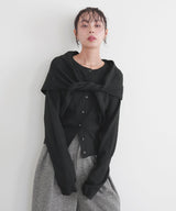 ストールセットクルーネックカーディガン