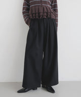 ウールライクタックワイドパンツ