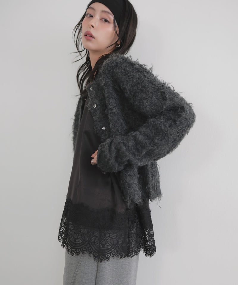 レースサテンキャミ