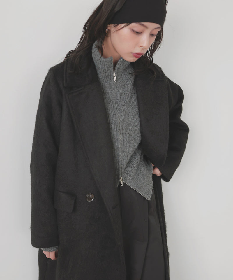 シャギーダブルロングコート