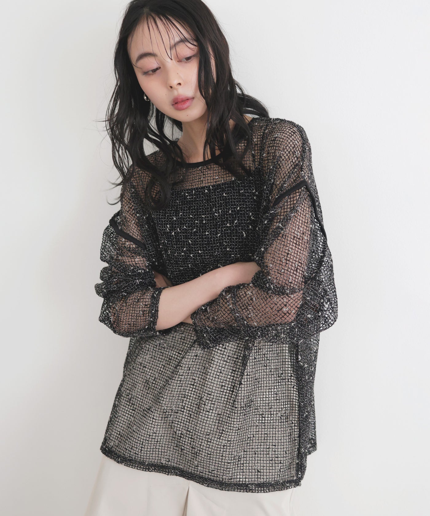 ミックスメッシュシアートップス – LIAN