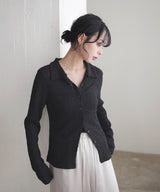 カットシャーリングポロシャツ