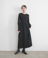 リブフレアニットワンピース