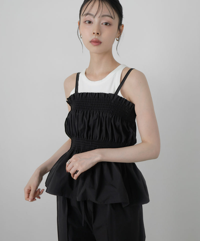 撥水加工/セットアップ対応】シャーリングギャザーキャミソール – LIAN