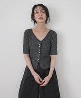 サマーブークレVネックカーディガン