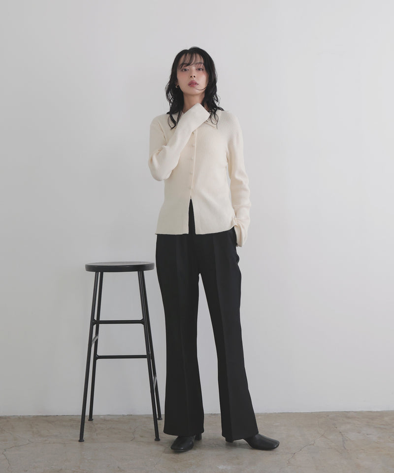 【12月中旬予約商品】センタータックフレアパンツ